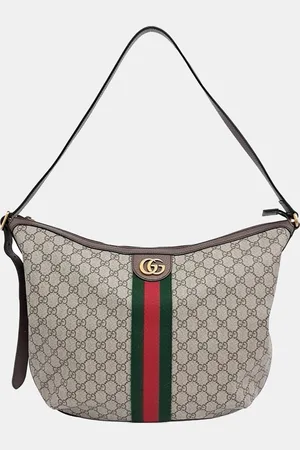 Gucci Brown PVC Ophidia GG Shoulder Bag