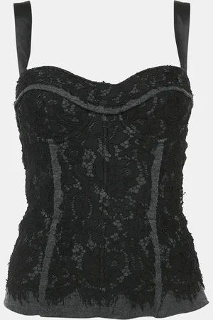 Dolce & Gabbana Lace and Jersey Bustier Top M