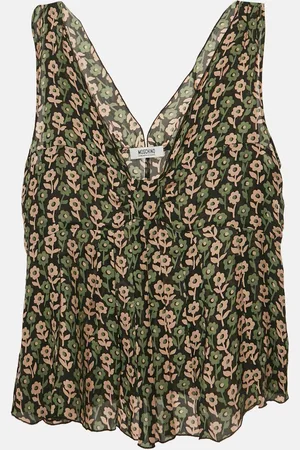 Moschino Floral Printed Silk Sleeveless Top L
