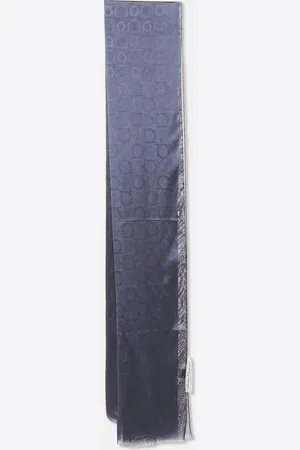 Salvatore Ferragamo Ganchini Silk Jacquard Lightweight Scarf