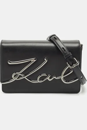 Karl Lagerfeld Leather K/Signature Shoulder Bag