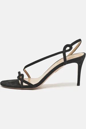 Aquazzura Suede Serpentine Strappy Slingback Sandals Size 36.5