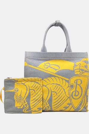 Burberry Yellow Fabric tote bag