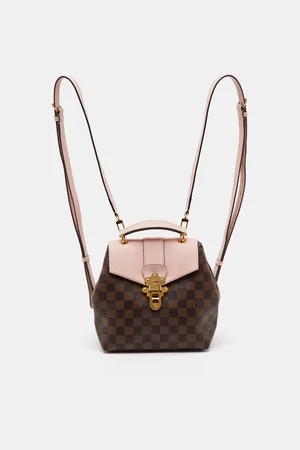 LOUIS VUITTON Magnolia Pink Damier Ebene Canvas Clapton Backpack