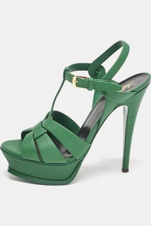 Saint Laurent Saint Laurent Leather Tribute Platform Sandals Size 37.5