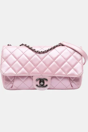 CHANEL Medium CC Quilted Metallic Calfskin Coco Pleats Flap Bag
