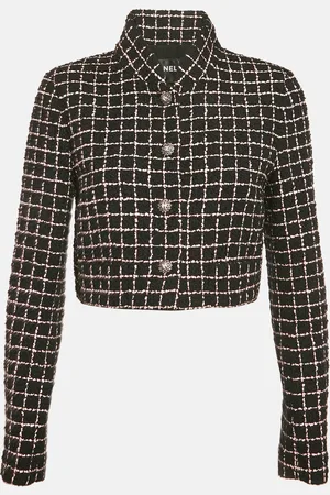 CHANEL /Pink Tweed Crop Jacket M