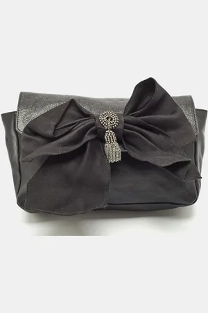 Chloé Leather Crystals Bow Clutch