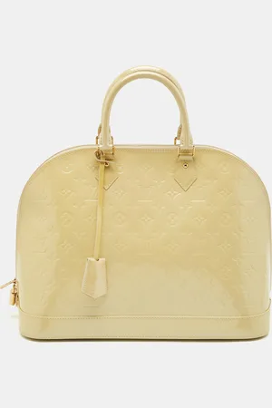 LOUIS VUITTON Blanc Corail Monogram Vernis Alma GM Bag