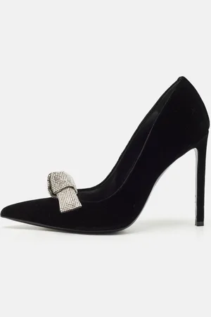 Tom Ford Velvet Crystal Embellished Bow Pumps Size 41