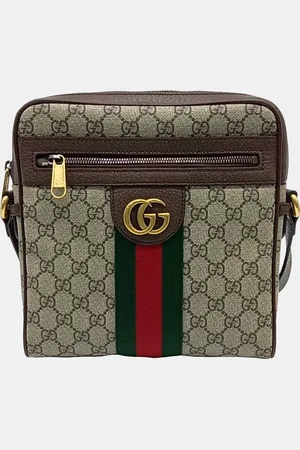 Gucci Brown PVC Ophidia GG Small Messenger Bag