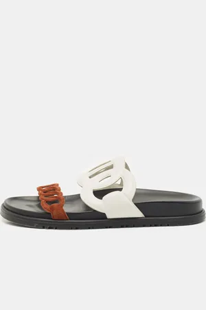 Hermès Leather and Suede Extra Sandals Size 38
