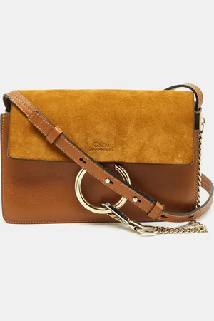 Chloé /Tan Leather and Suede Small Faye Shoulder Bag