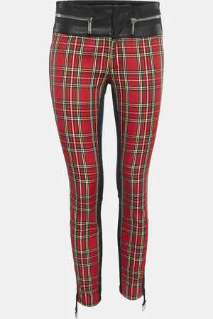 Dsquared2 /Blue Scottish Check and Denim Denise Fit Jeans S Waist 29