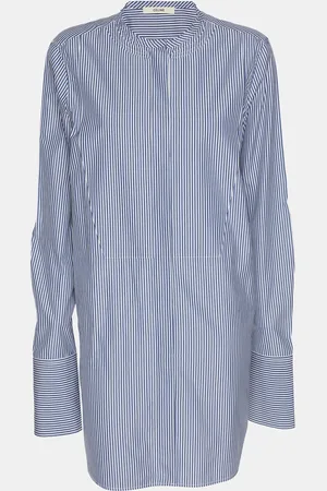 Céline /White Striped Cotton Button Front Shirt M