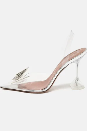 Amina Muaddi X Awge PVC Phoenix Slingback Pumps Size 40