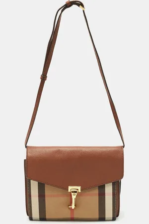 Burberry House Check Canvas and Leather Small Macken Crossbody Bag