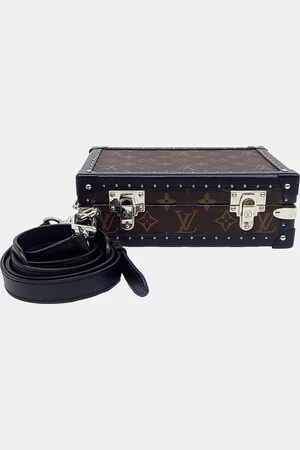 LOUIS VUITTON Coated Canvas and Leather Macassar Clutch Box Bag