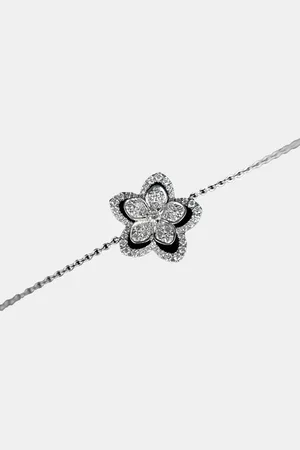 GRAFF 18K Gold Diamond Wild Flower Floral Bracelet