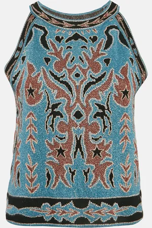 M Missoni Patterned Lurex Knit Crop Top M