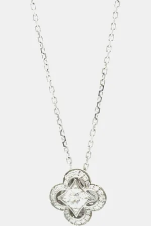 LOUIS VUITTON 18K Gold and Diamond Pendant Necklace