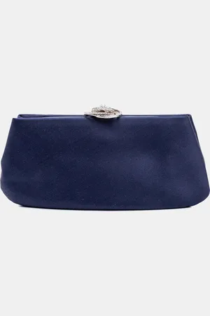 CHANEL Satin Crystal Camellia Evening Frame Clutch