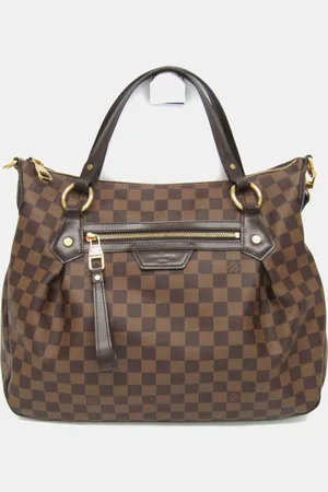 LOUIS VUITTON Damier Ebene Canvas Evora MM Shoulder Bag