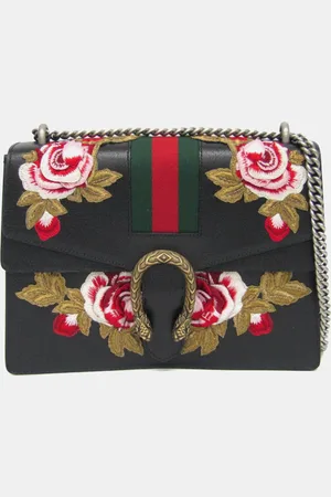Gucci Leather Dionysus Flower Shoulder Bag