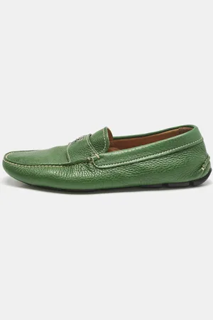 Prada Leather Logo Slip On Loafers Size 40