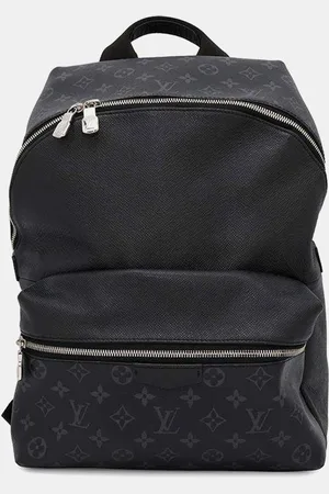 LOUIS VUITTON Noir Taiga Leather Monogram Eclipse Discovery Backpack