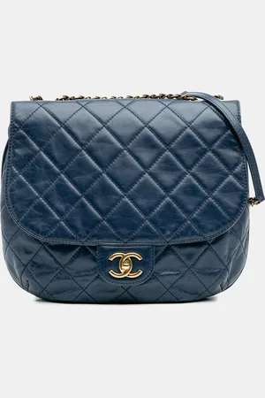 CHANEL Medium Quilted Glazed Calfskin Bubble CC Flap