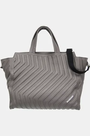 Balenciaga Gray Leather Car East West Tote Bag