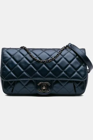 CHANEL Quilted Glazed Calfskin Coco Pleats Flap