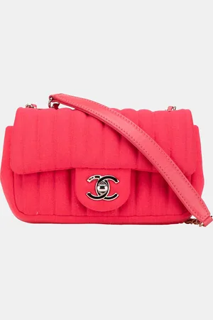 CHANEL Mini Vertical Quilted Jersey Single Flap