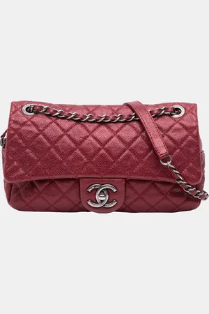 CHANEL Medium Quilted Caviar Easy Flap