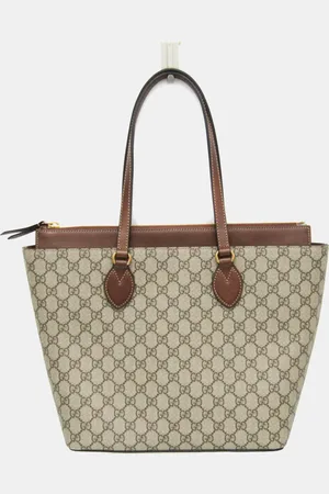 Gucci Brown GG Supreme Tote Bag