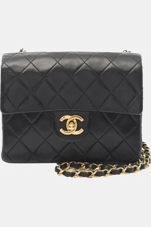 CHANEL Lambskin Mini Square Classic Single Flap