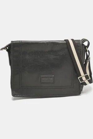 Bally Leather Flap Messenger Bag