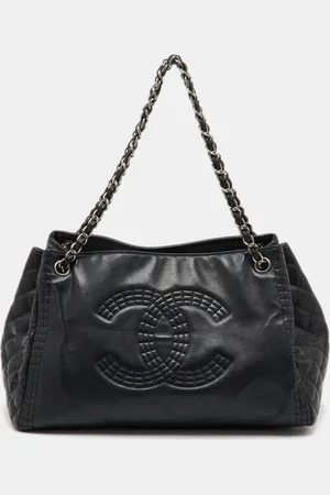 CHANEL Leather Coco Bengal Shopping Tote