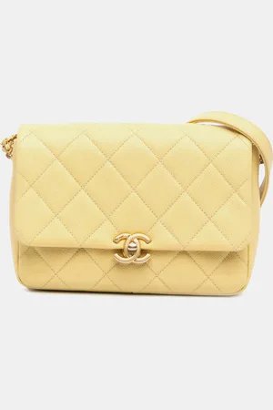 CHANEL Small Quilted Caviar Chain Melody Flap