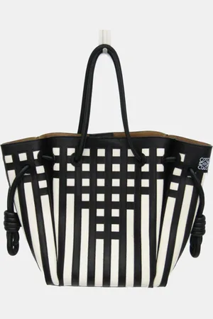 Loewe White Flamenco Knot Leather Handbag