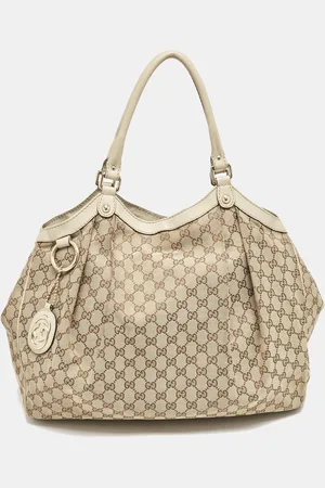Gucci GG Canvas and Leather Sukey Tote