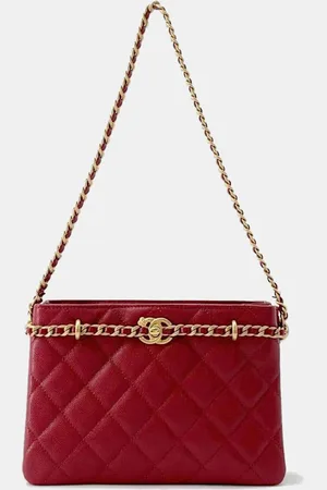 CHANEL Caviar Matelasse Leather Shopping Bag Size Small