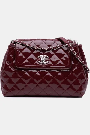 CHANEL Large Quilted Patent Coco Shine Accordion Flap