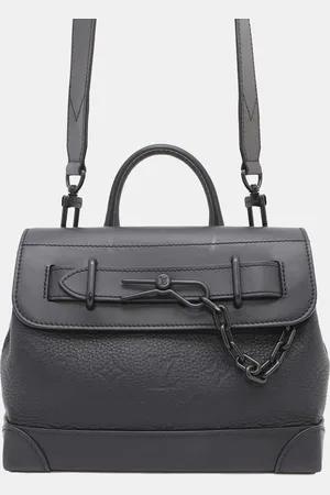 LOUIS VUITTON Noir Monogram Taurillon Steamer PM