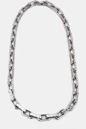 LOUIS VUITTON Monogram Tone Chain Necklace