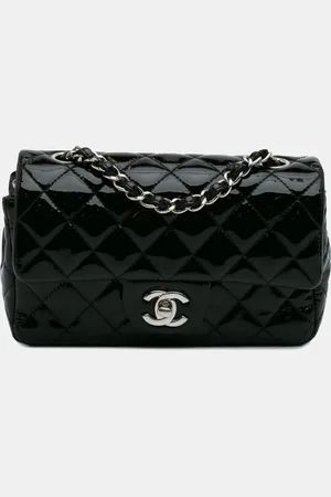 CHANEL Mini Rectangular Classic Patent Single Flap
