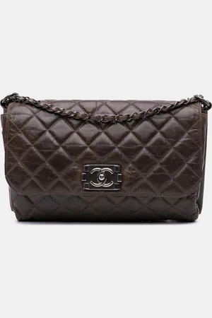 CHANEL Quilted Glazed Calfskin Soft Boy Flap