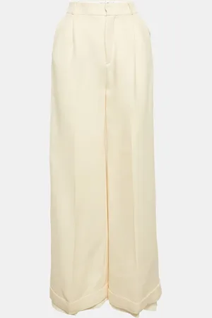 Dior Christian Wool Wide-Leg Trousers S