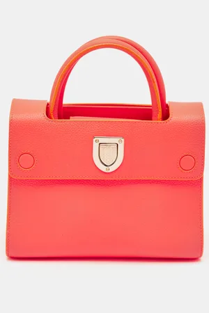 Dior Neon Leather Mini ever Top Handle Bag